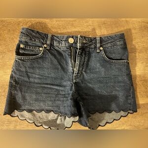 Maje Dark Blue Denim Shorts